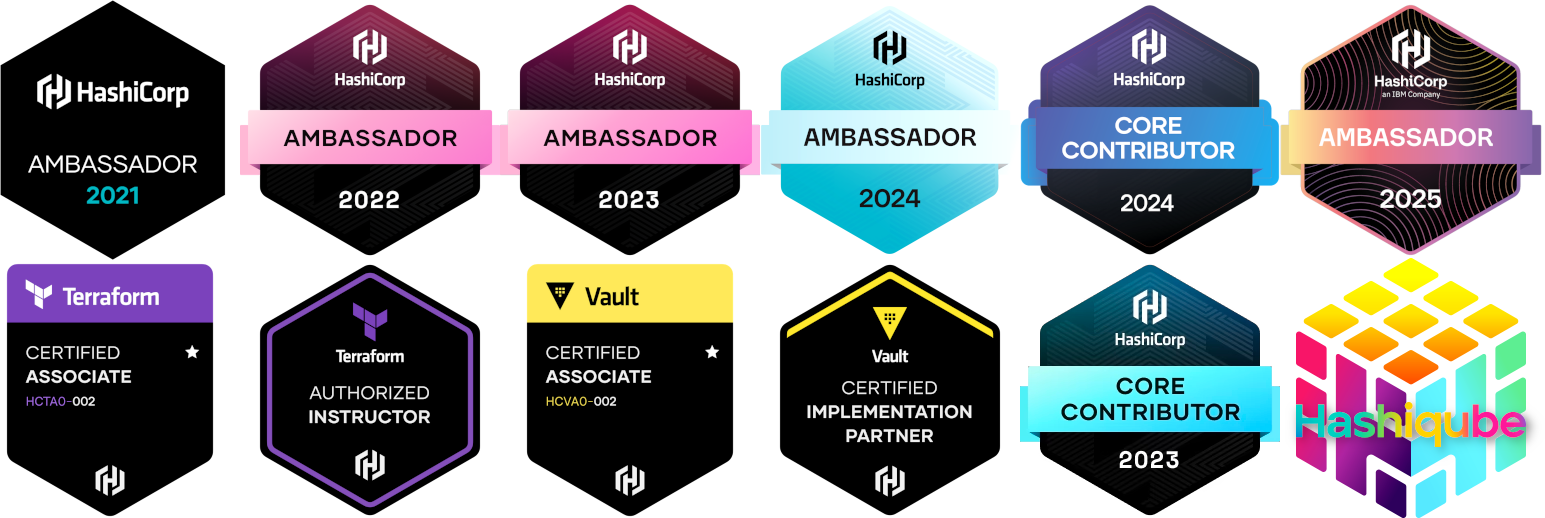 My Hashicorp Badges My Hashicorp Badges